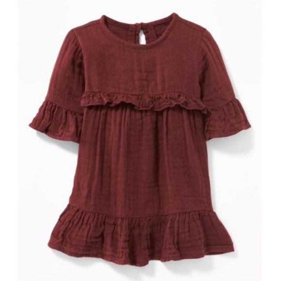 Old Navy Other - Old Navy Ruffle-Trim Crepe Dress | 6-12M